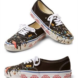 Vans x Gallery Dept. Otw. Authentic Reissue 44 Black and White Graphic Sneakers